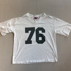 Edikted "76" Jersey T-shirt White Size Medium